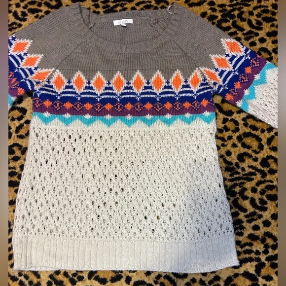 Vintage dELiA*s Fair Isle Pullover Sweater 90’s Size Large - Picture 3 of 10